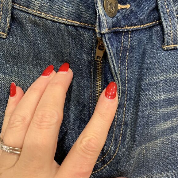 Wildfox Size 23 Baggy Crop Jeans Da Vinci Distressed Paint Splatter Loose Fit - Picture 3 of 8